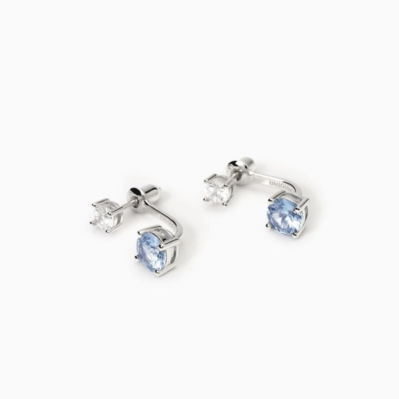 Mabina - Orecchini Con Acquamarina Sintetica - Argento - Zirconi