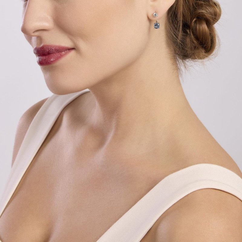 Mabina - Orecchini Con Acquamarina Sintetica - Argento - Zirconi