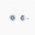 Mabina - Orecchini Lobo Con Acquamarina Sintetica - Argento 925