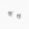 Mabina - Orecchini Lobo Con Acquamarina Sintetica - Argento 925