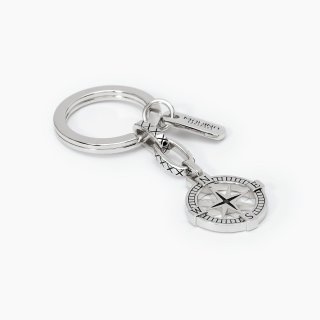 Mabina - Portachiavi Con Ciondolo Rosa Dei Venti - Argento - Zircone