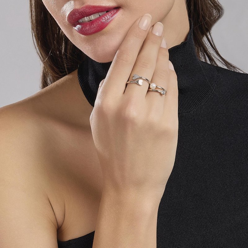Mabina - Anello Giselle - Argento 925 - Perla Coltivata
