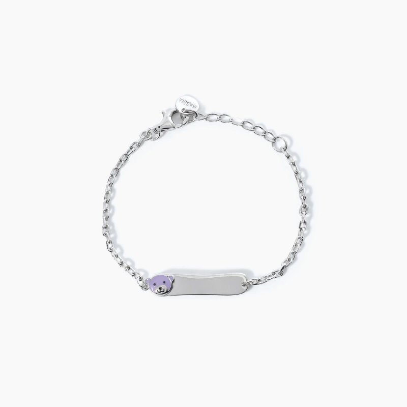 Mabina - Bracciale Personalizzabile Orsetto - Argento 925 - Smalto