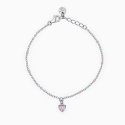 Mabina - Bracciale Da Bambina Con Cuore Pendente - Argento - Zircone