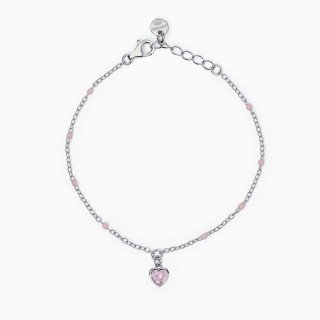 Mabina - Bracciale Da Bambina Con Cuore Pendente - Argento - Zircone