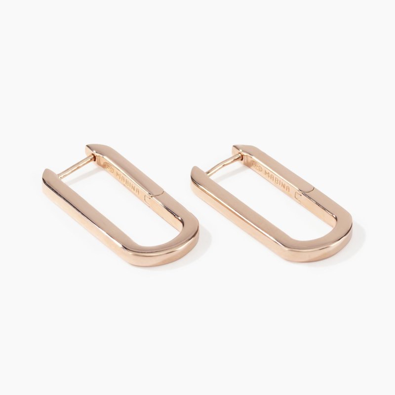 Mabina - Orecchini Geometric - Argento 925 - Oro Rosa