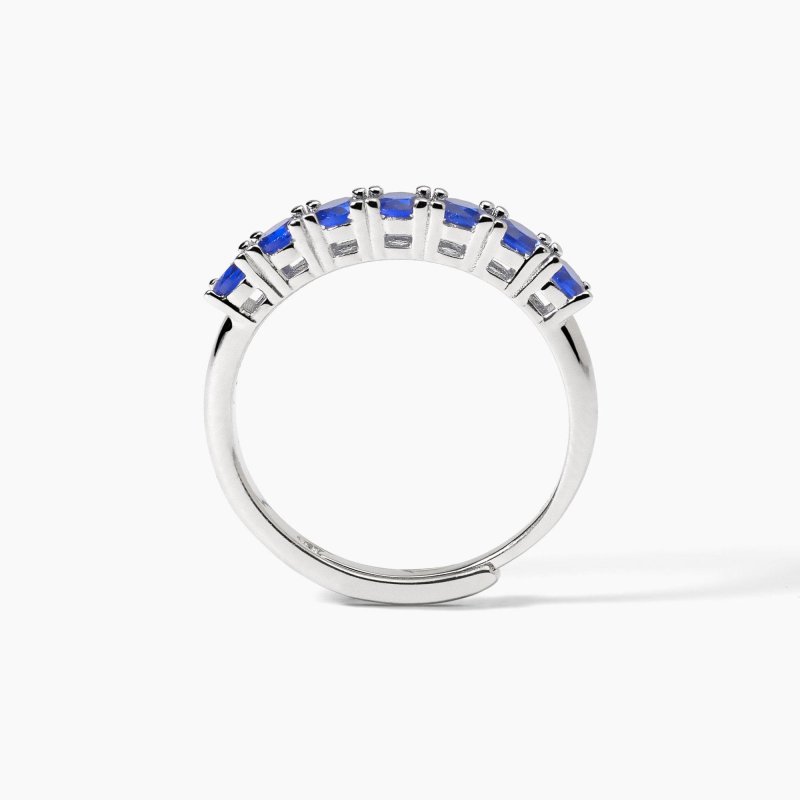 Mabina - Anello In Argento - Zaffiri Sintetici - Regolabile