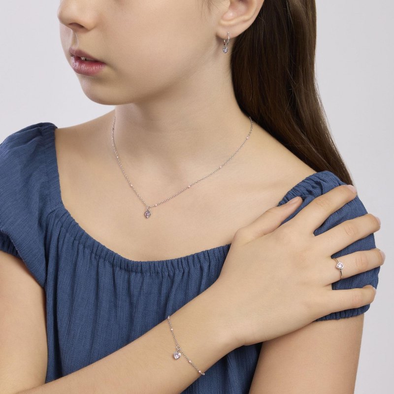 Mabina - Orecchini Da Bambina A Cerchio - Argento - Zirconi