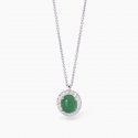 Mabina - Girocollo Con Ciondolo Agata Ginevra - Argento - Agata Verde