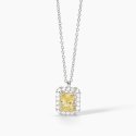 Mabina - Girocollo In Argento Con Zircone Lemon - Desiderio Infinito