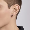 Mabina - Orecchino Uomo Con Zircone Nero - Argento - Zircone
