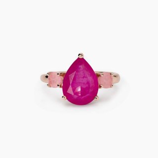 Mabina - Anello Con Fusion Stone Rosa Santorini - Argento - Oro Rosa