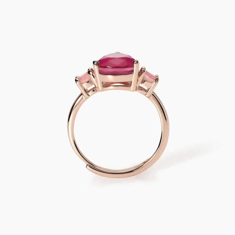 Mabina - Anello Con Fusion Stone Rosa Santorini - Argento - Oro Rosa