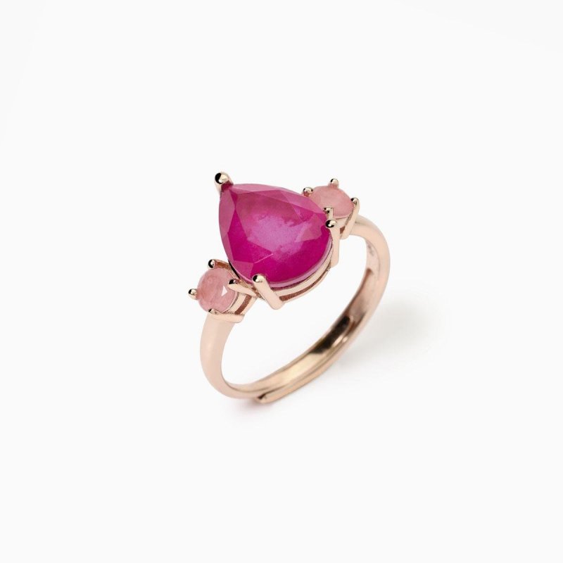 Mabina - Anello Con Fusion Stone Rosa Santorini - Argento - Oro Rosa