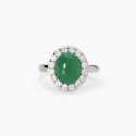 Mabina - Anello In Argento Con Agata Verde - Ginevra