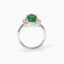 Mabina - Anello In Argento Con Agata Verde - Ginevra