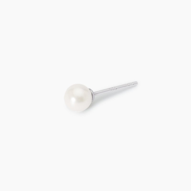 Mabina - Orecchino Uomo Con Perla Monomania - Argento - Perla