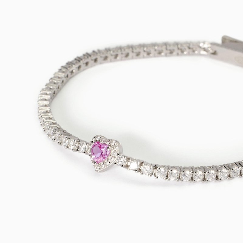 Mabina - Bracciale Tennis Donna - Tormalina Sintetica - Argento