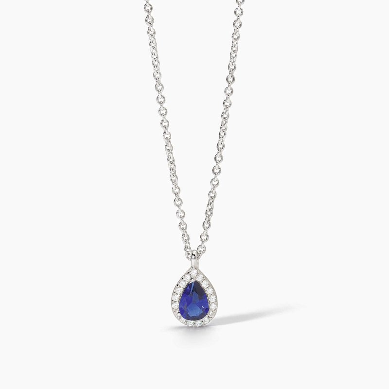 Mabina - Girocollo In Argento Con Zaffiro Sintetico - Cool Or Rétro?