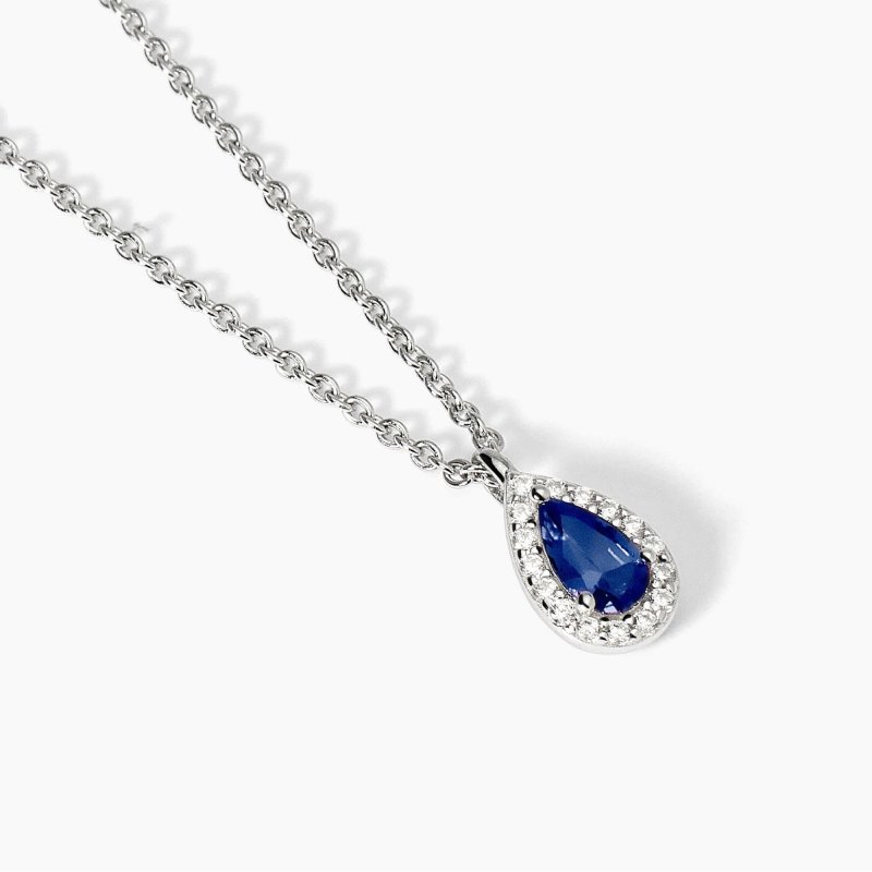 Mabina - Girocollo In Argento Con Zaffiro Sintetico - Cool Or Rétro?