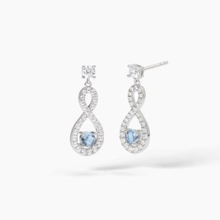 Mabina - Orecchini Infinito - Argento - Acquamarina