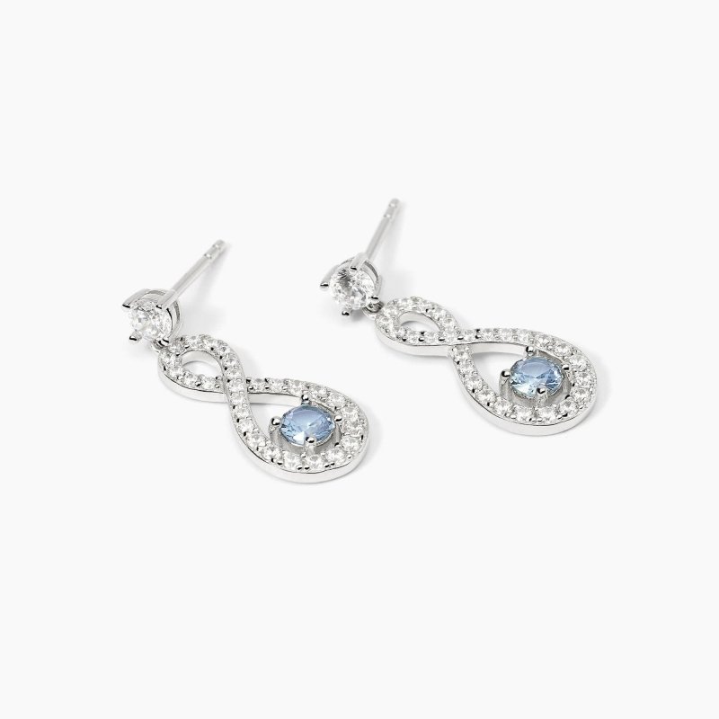 Mabina - Orecchini Infinito - Argento - Acquamarina