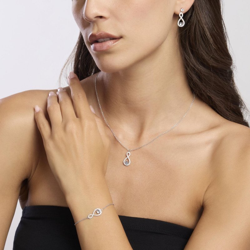 Mabina - Orecchini Infinito - Argento - Acquamarina