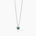Mabina - Girocollo Love Affair - Argento - Smeraldo Sintetico