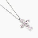 Mabina - Girocollo In Argento Con Ciondolo Croce - Tormaline Sintetiche