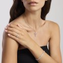 Mabina - Girocollo In Argento Con Ciondolo Croce - Tormaline Sintetiche