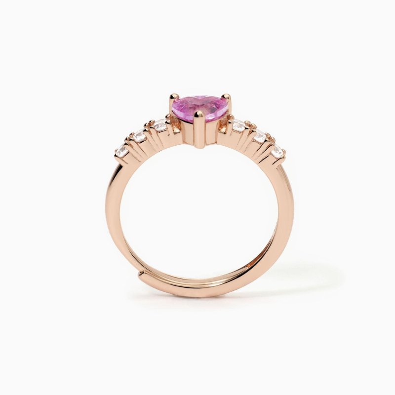 Mabina - Anello Donna Con Tormalina Sintetica - Oro Rosa