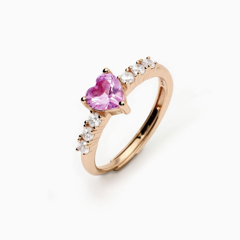 Mabina - Anello Donna Con Tormalina Sintetica - Oro Rosa
