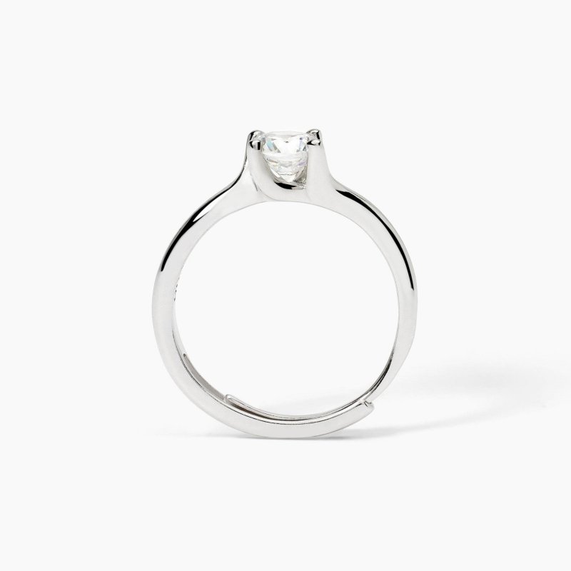 Mabina - Anello In Argento Abbraccio - Zircone Solitaire