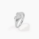 Mabina - Anello Chevalier Regolabile - Cuore - Zirconi