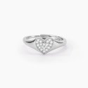 Mabina - Anello Chevalier Regolabile - Cuore - Zirconi