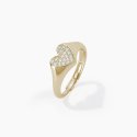 Mabina - Anello Chevalier Regolabile - Cuore - Pavé