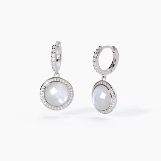 Mabina - Orecchini In Argento Con Pendente - Madreperla