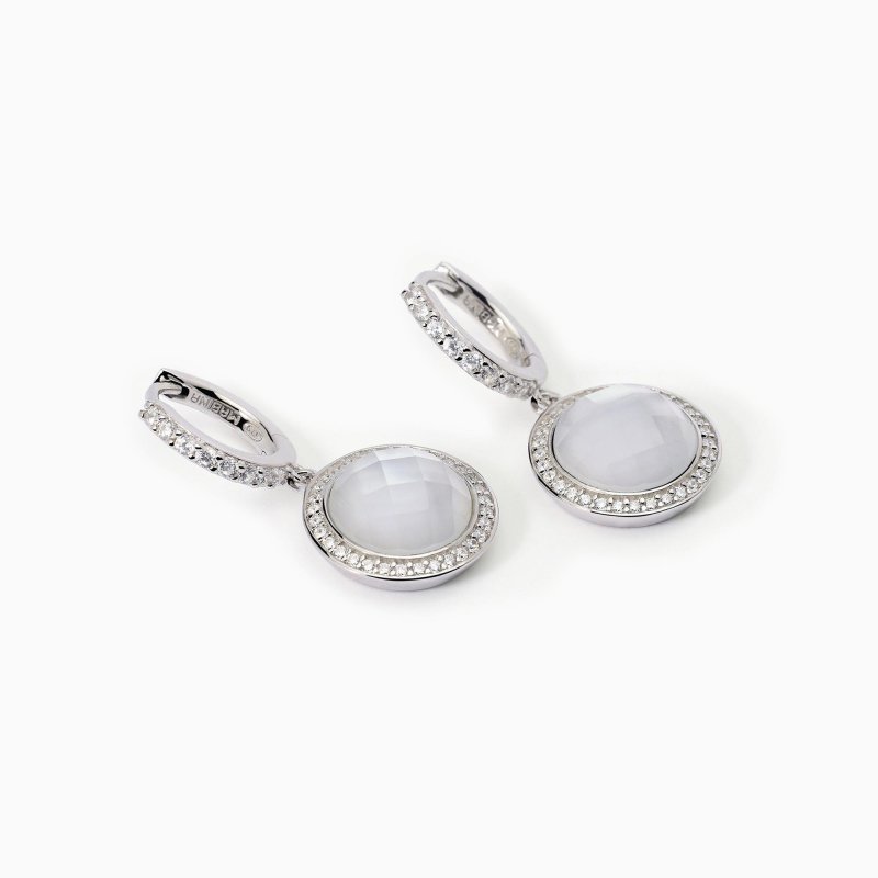 Mabina - Orecchini In Argento Con Pendente - Madreperla