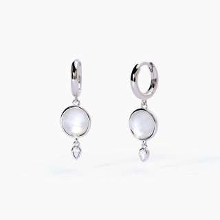 Mabina - Orecchini In Argento Con Pendente - Madreperla