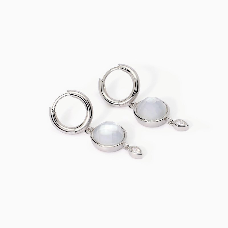 Mabina - Orecchini In Argento Con Pendente - Madreperla