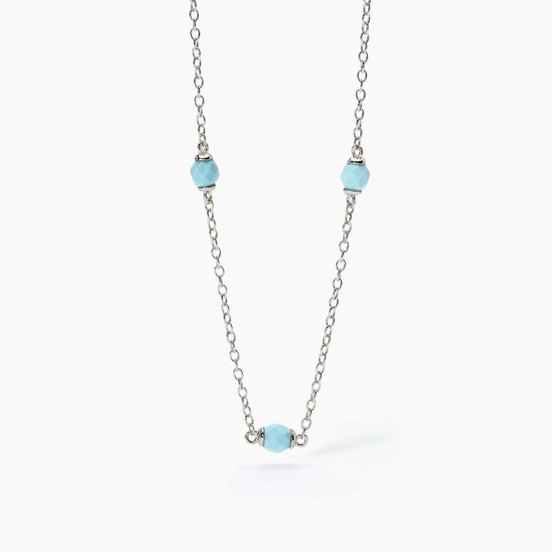 Mabina - Girocollo In Argento Con Turchese - Dream Stone