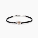 Mabina - Bracciale Uomo Con Rosa Dei Venti - Argento - Nylon