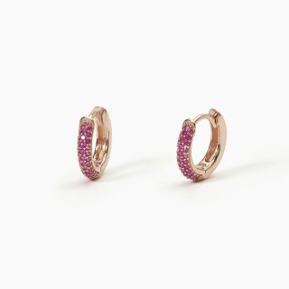 Mabina - Orecchini Coppia Fissa - Argento - Rubini Sintetici