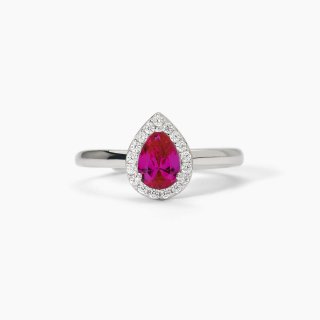 Mabina - Anello In Argento Con Rubino Sintetico - Cool Or Rétro?