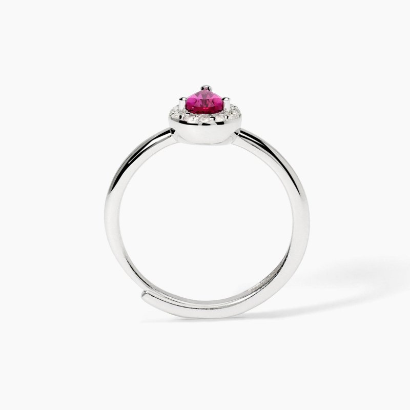 Mabina - Anello In Argento Con Rubino Sintetico - Cool Or Rétro?