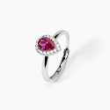Mabina - Anello In Argento Con Rubino Sintetico - Cool Or Rétro?