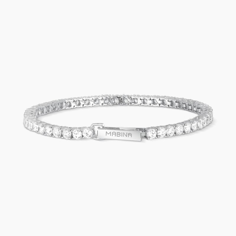 Mabina - Bracciale Tennis Donna - Zirconi - Argento