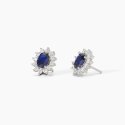 Mabina - Orecchini In Argento - Zaffiro Sintetico - Zirconi