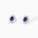 Mabina - Orecchini In Argento - Zaffiro Sintetico - Zirconi