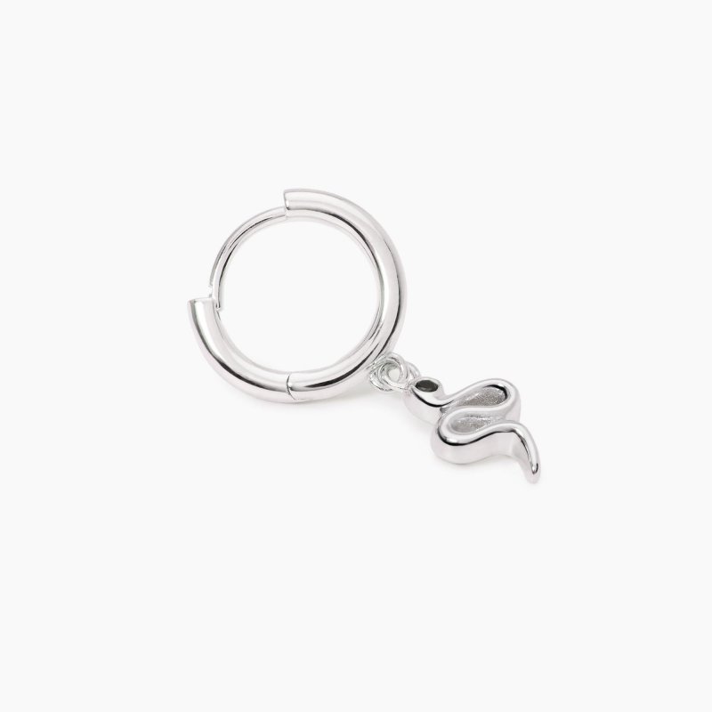 Mabina - Orecchino Uomo Con Serpente - Argento - Zircone
